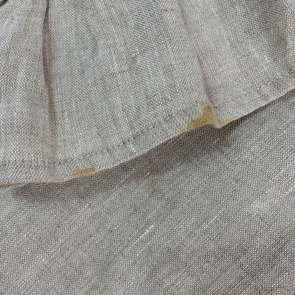 Crown Linen Designs XS Oversized A Line Ruffle Top 100% Linen Lagenlook *flaw - Picture 9 of 11